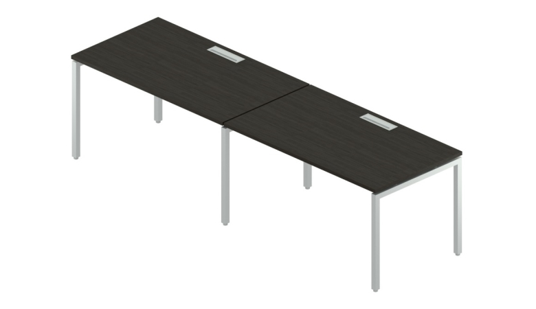 Двойная группа столов с люками на металлокаркасе RM-4.1(x2)+F-28